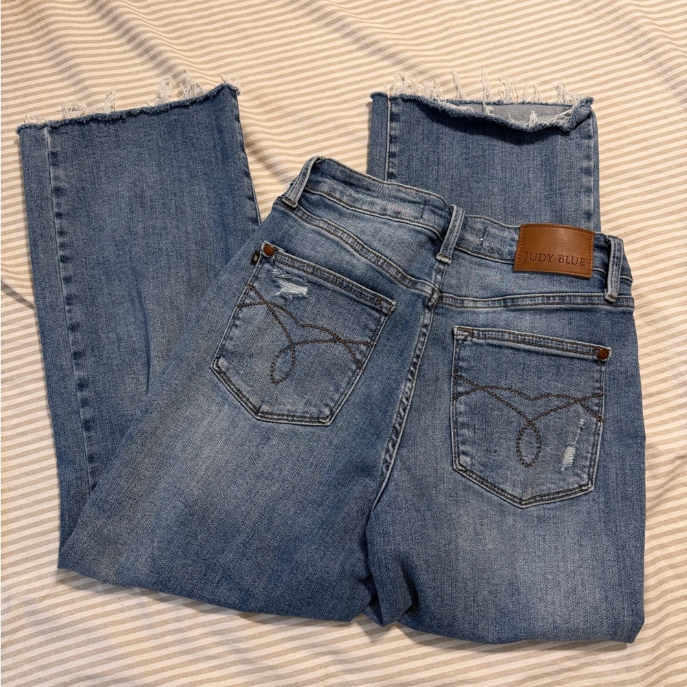 Judy Blue Women's Wide Crop Jeans Size 26/3 - Picture 4 of 4